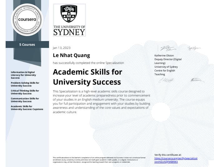 Academic Skills for University Success